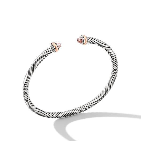 Cable Classics Collection Bracelet with Morganite and 18K Rose Gold