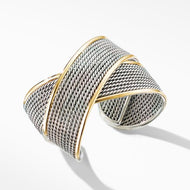 DY Origami Large Crossover Cuff Bracelet with 18K Yellow Gold