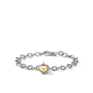 Cable Collectibles Cookie Classic Heart Bracelet in Sterling Silver with 18K Yellow Gold