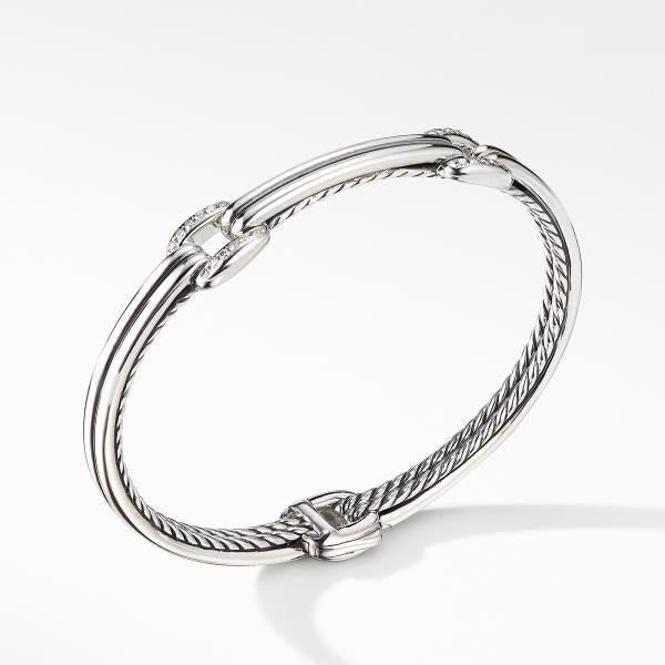 Thoroughbred Double Link Bracelet with Diamonds