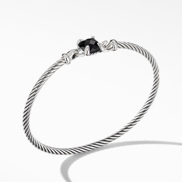 Chatelaine Bracelet with Black Onyx and Diamonds