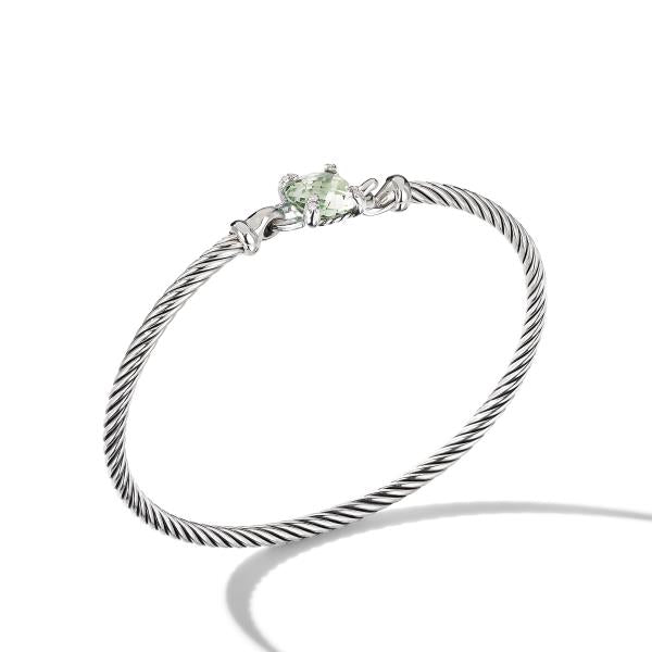 Chatelaine Bracelet with Prasiolite and Diamonds