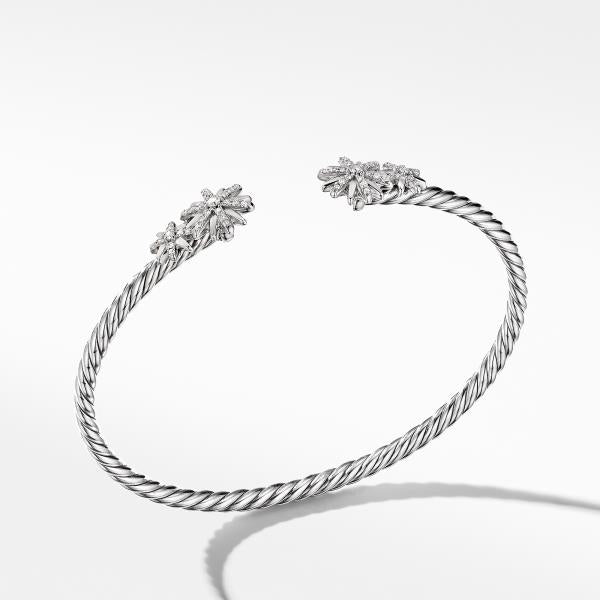 Starburst Open Cable Bracelet with Pave Diamonds