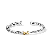 Load image into Gallery viewer, Petite X Center Station Bracelet with 18K Yellow Gold
