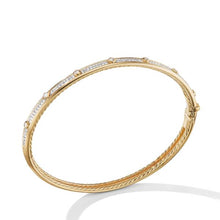 Load image into Gallery viewer, Modern Renaissance Bracelet in 18K Yellow Gold with Full Pave Diamonds
