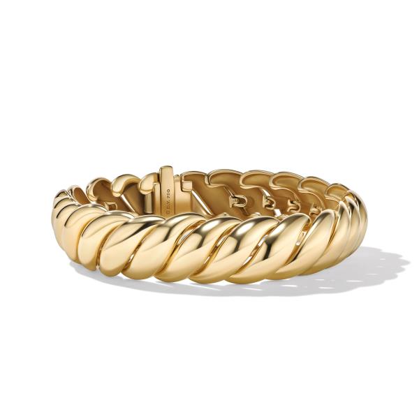 Sculpted Cable Bracelet in 18K Yellow Gold