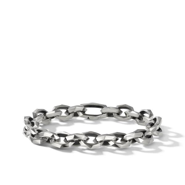 Torqued Faceted Chain Link Bracelet