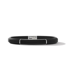 Load image into Gallery viewer, Streamline ID Black Rubber Bracelet with Black Onyx
