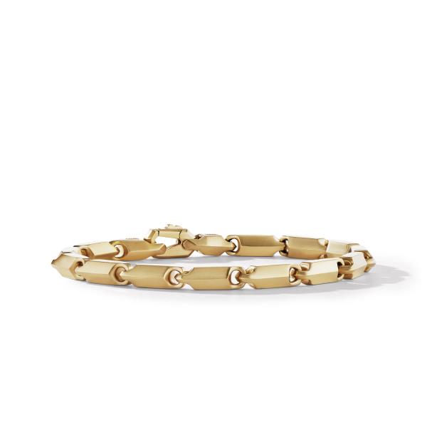 Faceted Link Bracelet in 18K Yellow Gold