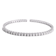 Royal Collection Thin Diamond Flex Cuff Bracelet