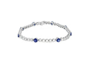 Royal Collection Diamond & Sapphire Tennis Bracelet