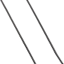 Load image into Gallery viewer, Box Chain Necklace in Darkened Stainless Steel, 2.7mm

