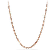 Box Chain Necklace in 18K Rose Gold, 3.6mm