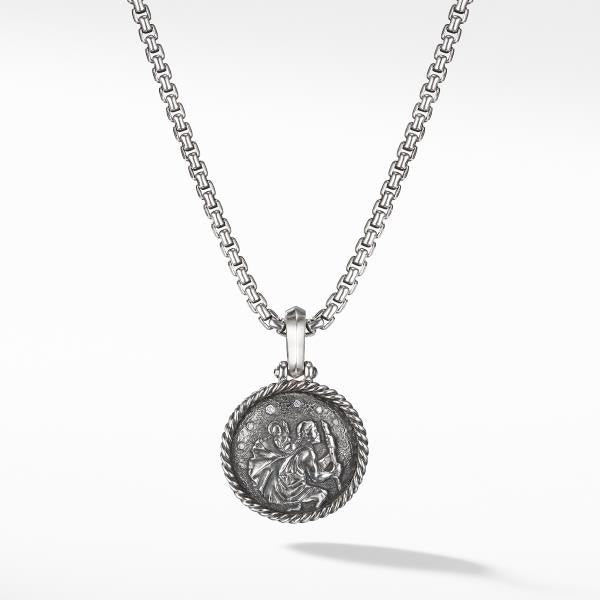 St. Christopher Amulet with Diamonds