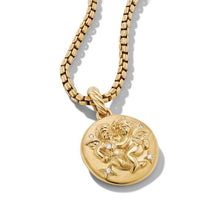 Load image into Gallery viewer, Gemini Amulet in 18K Yellow Gold with Diamonds
