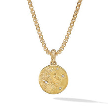 Load image into Gallery viewer, Leo Amulet in 18K Yellow Gold with Diamonds
