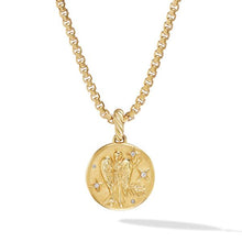 Load image into Gallery viewer, Virgo Amulet in 18K Yellow Gold with Diamonds
