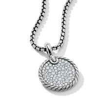 Load image into Gallery viewer, DY Elements Disc Pendant with Pave Diamonds
