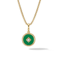 Cable Collectibles Emerald Green Enamel Charm with 18K Yellow Gold and Diamond