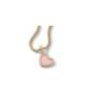 Load image into Gallery viewer, DY Elements Heart Amulet in 18K Yellow Gold with Pink Opal
