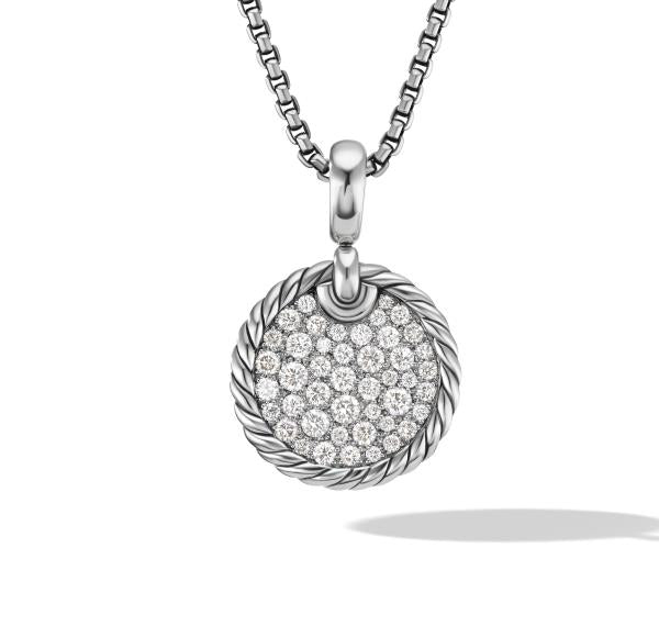 DY Elements Disc Pendant with Pave Diamonds