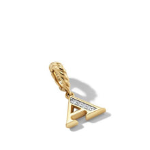 Load image into Gallery viewer, Pave Initial 'A' Pendant in 18K Yellow Gold with Diamonds
