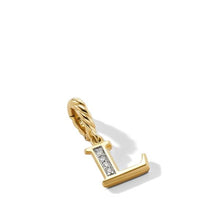 Load image into Gallery viewer, Pave Initial 'L' Pendant in 18K Yellow Gold with Diamonds
