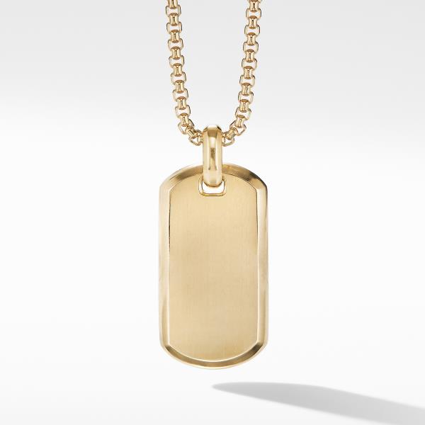 Streamline Tag in 18K Yellow Gold