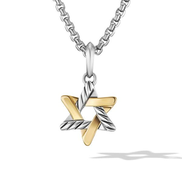 Cable Classics Star of David Amulet with 18K Yellow Gold