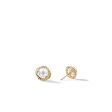 Load image into Gallery viewer, Infinity Earrings with Pearls in 18K Gold
