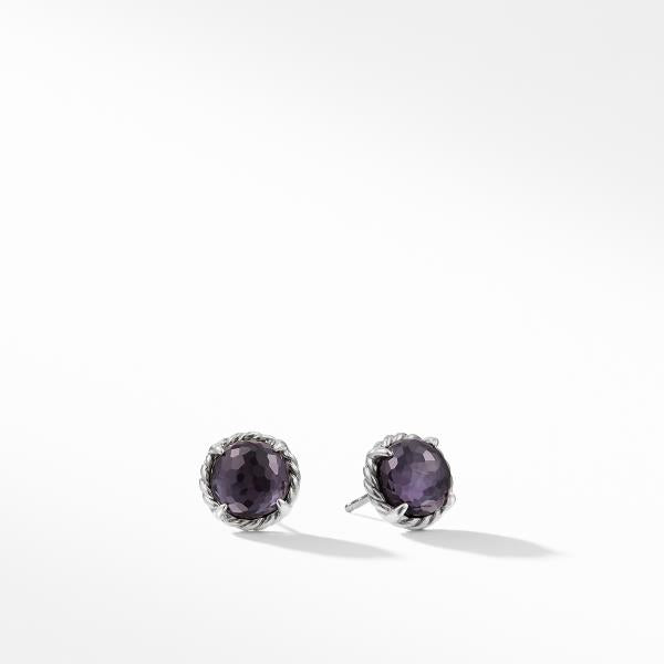 Earrings with Black Orchid