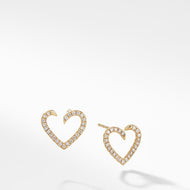 Heart Wrap Earrings with Diamonds in 18K Gold