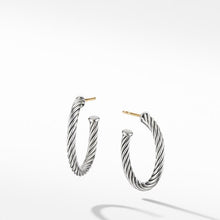 Load image into Gallery viewer, Small Cable Hoop Earrings
