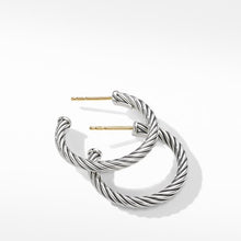 Load image into Gallery viewer, Small Cable Hoop Earrings
