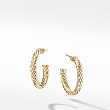 Load image into Gallery viewer, Small Cablespira Hoop Earrings in 18K Yellow Gold
