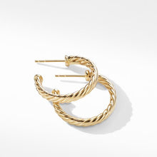 Load image into Gallery viewer, Small Cablespira Hoop Earrings in 18K Yellow Gold
