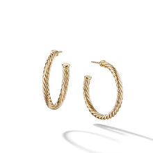 Load image into Gallery viewer, Cablespira Hoop Earrings in 18K Yellow Gold
