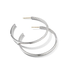 Load image into Gallery viewer, Large Hoop Earrings with Pave Diamonds
