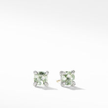Load image into Gallery viewer, Chatelaine Stud Earrings with Prasiolite and Diamonds
