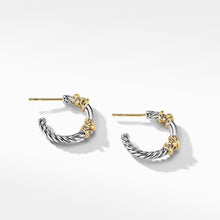 Load image into Gallery viewer, Petite Helena Hoop Earrings with 18K Yellow Gold and Diamonds
