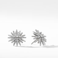 Starburst Stud Earrings with Pave Diamonds