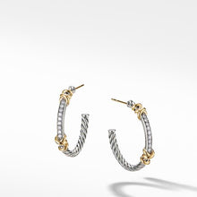 Load image into Gallery viewer, Petite Helena Hoop Earrings with 18K Yellow Gold and Diamonds
