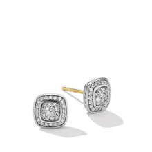 Load image into Gallery viewer, Petite Albion Stud Earrings with Pave Diamonds
