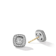 Load image into Gallery viewer, Petite Albion Stud Earrings with Pave Diamonds
