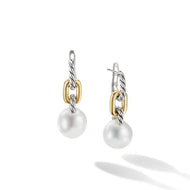 DY Madison Pearl Chain Drop Earrings with 18K Yellow Gold