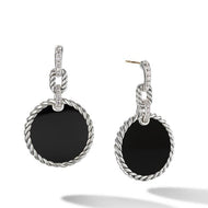 DY Elements Convertible Drop Earrings with Black Onyx and Pave Diamonds