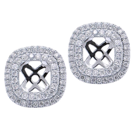 Royal Collection Diamond Halo Mounting Earrings