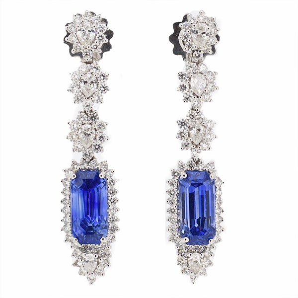 Royal Collection Cascading Sapphire Drop Earrings