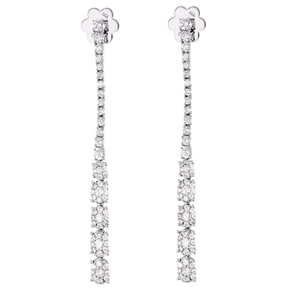 Royal Collection Graduated Diamond Drop Earrings