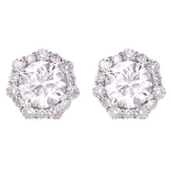 Royal Collection Diamond Stud Halo Earrings